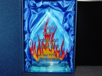 Glastrophäe Feuer